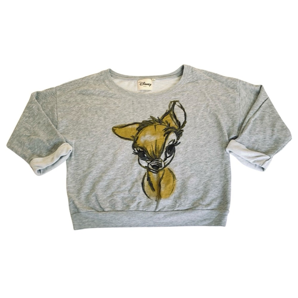Bambi Sweatshirt Disney Artist Collection Women S 3/4 Sleeve Archive Art Sketch